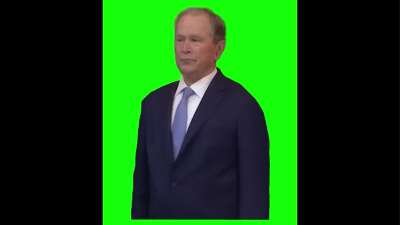 George W. Bush Smiling Green Screen Memes Download