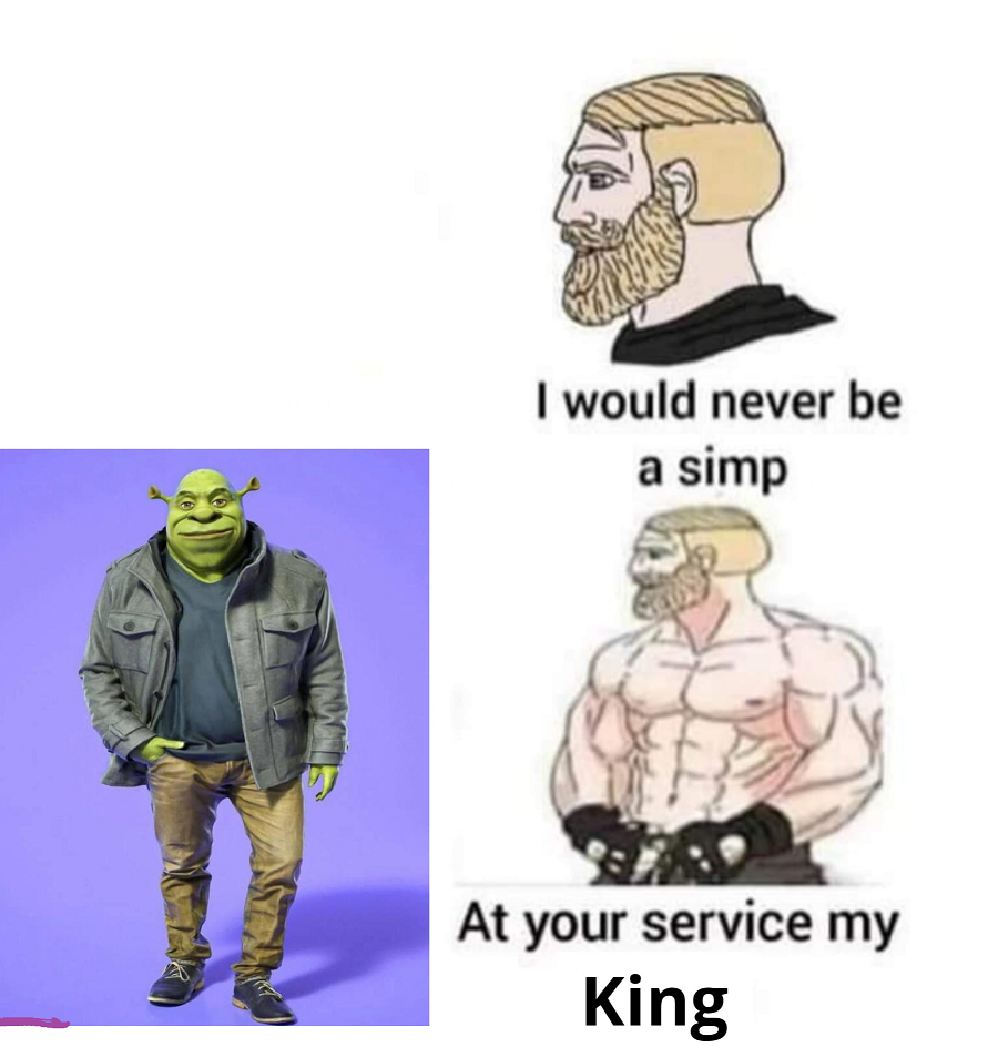 I Would Never Be a Simp At Your Service Meme Template