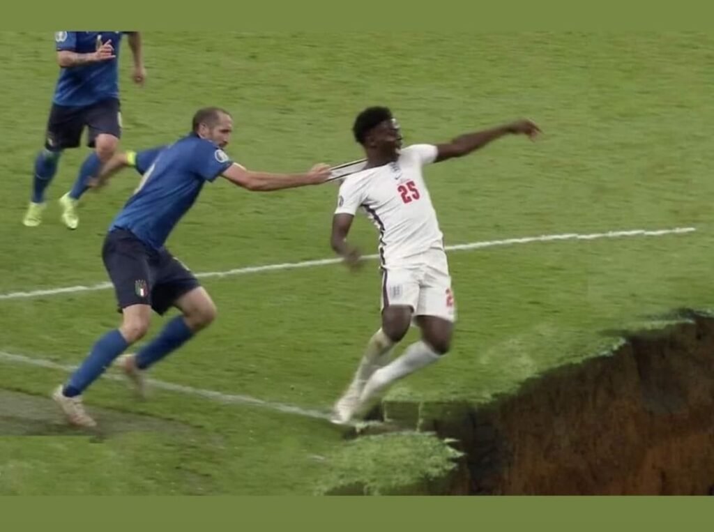 Chiellini Saka Memes
