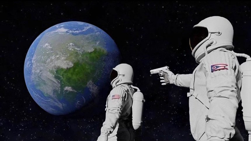 Astronaut Gun Meme Template