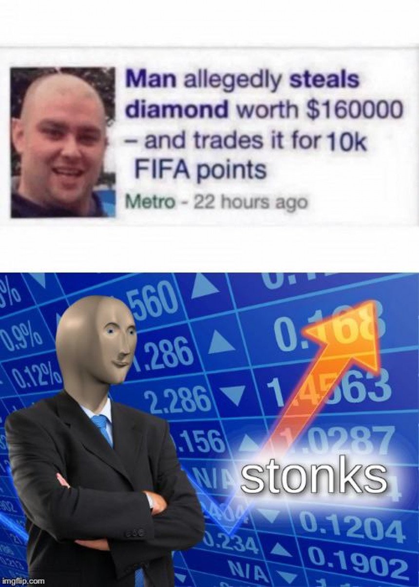 Stonks meme template